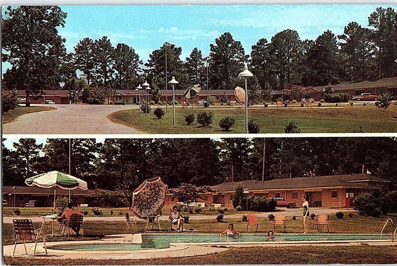 Postcard MOTEL SCENE Milledgeville Georgia GA m/09 AI7361