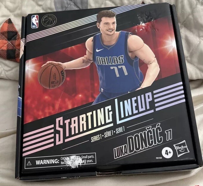 Starting Lineup NBA Series 1 Luka Doncic  6-Inch Action Figure W/Basketball Goal