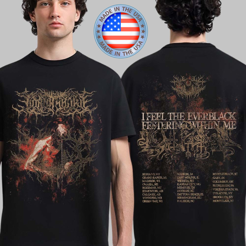 Lorna Shore I Feel The Everblack Festering Within Me 2026 Tour T-Shirt