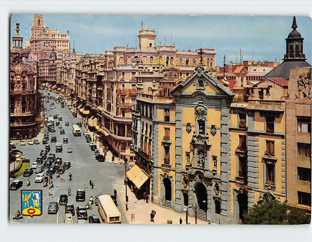 Postcard Jose Antonio Avenue Madrid Spain