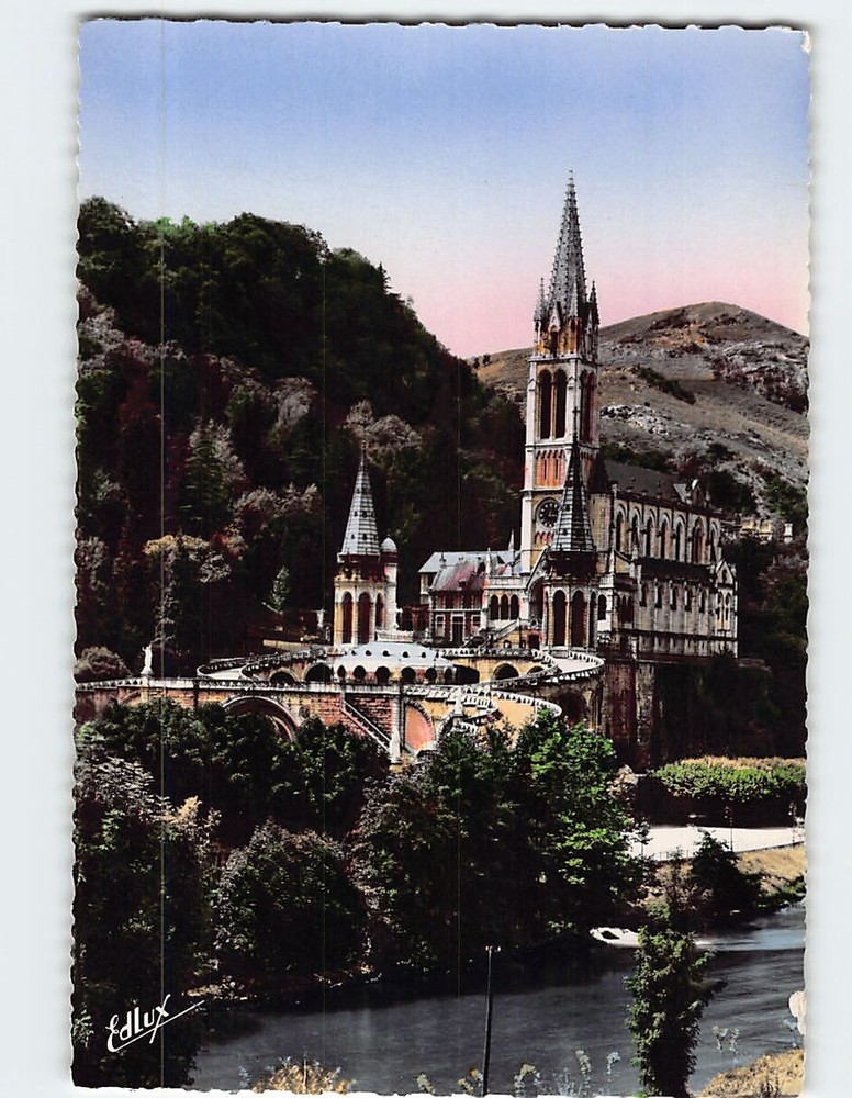 Postcard La Basilique Lourdes France