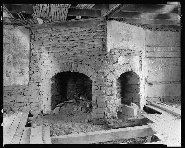 Salisbury North Carolina Michael Brown House 1938 Stone Fireplace Interior