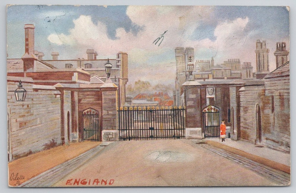 Royal Mews Windsor Castle Oilette Postcard - Tuck's England Gateway