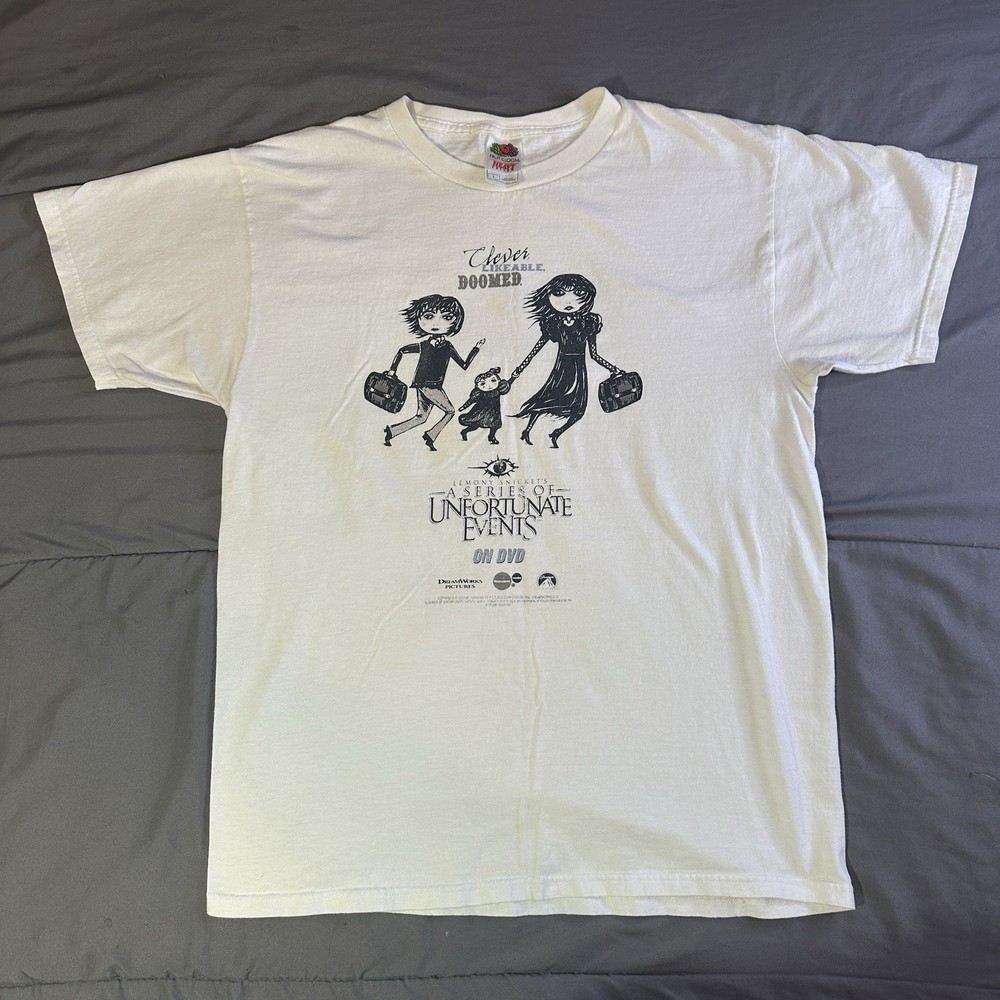 Vintage 2004 Blockbuster Video Series of Unfortunate Events Promo Shirt Large