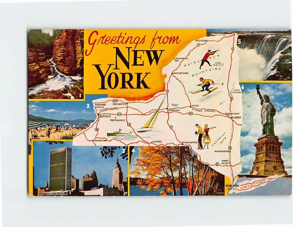 Postcard Famous Places/Landmarks in New York USA