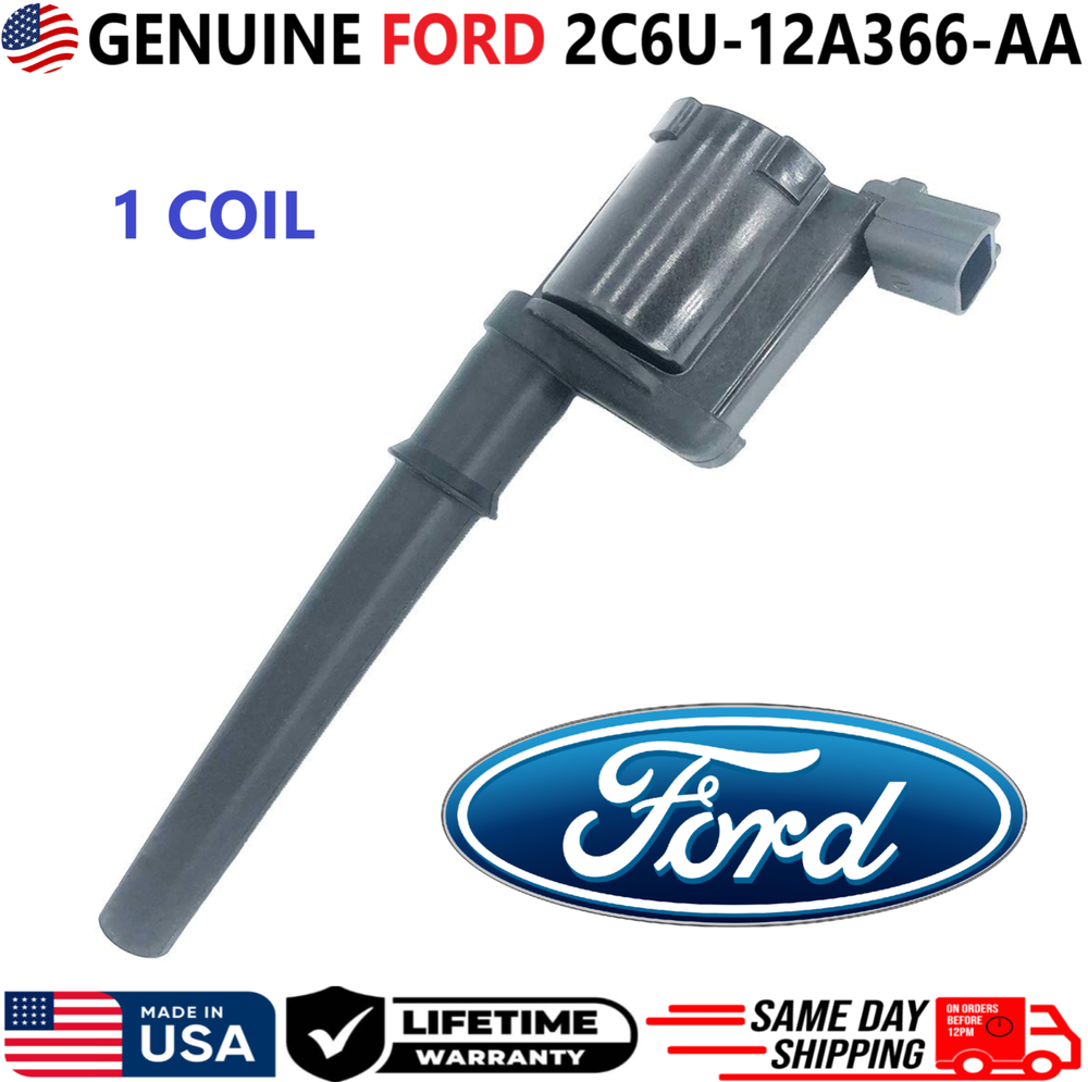 GENUINE FORD x1 Ignition Coil For 1997-2014 Ford & Lincoln V8, 2C6U-12A366-AA