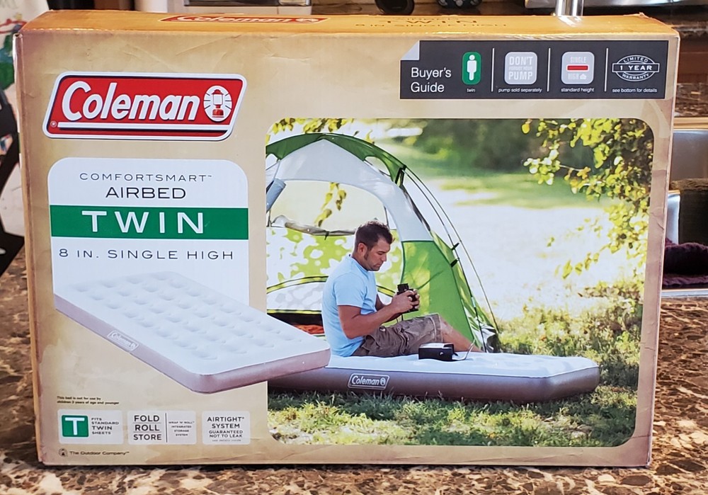 NEW SEALED COLEMAN COMFORTSMART AIRBED TWIN SIZE MATTRESS 8