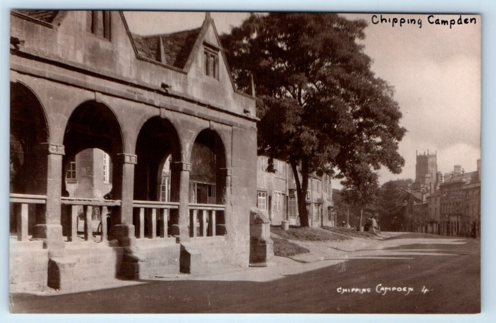 RPPC CHIPPING CAMPDEN street scene UK W.A. Call Postcard