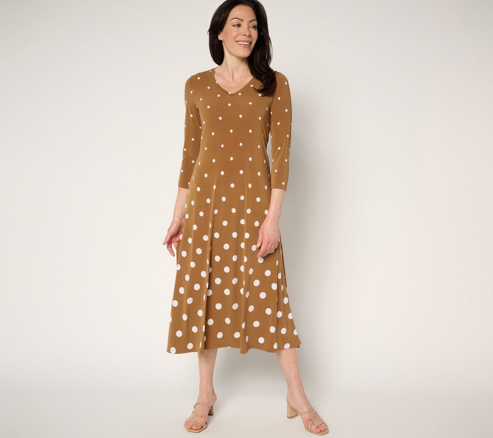 Women with Control Women's Petite Dress PXL Como Jersey Ombre Brown A685808