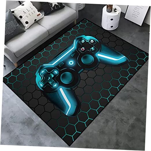 Large Video Gaming Carpets, Gamepad Controller Home Decor 3D Printed Style 5