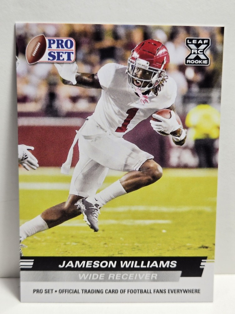 Jameson Williams 2022 Pro Set Leaf RC Rookie Football Card