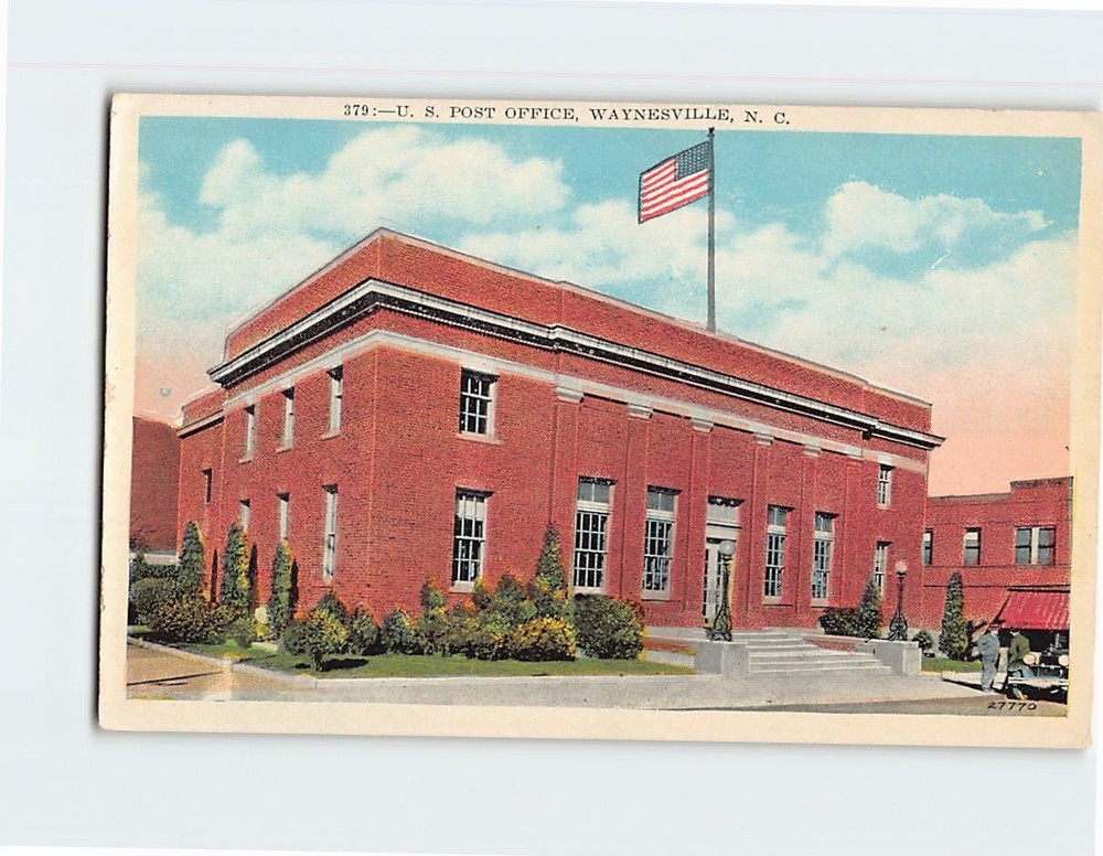 Postcard US Post Office Waynesville North Carolina USA