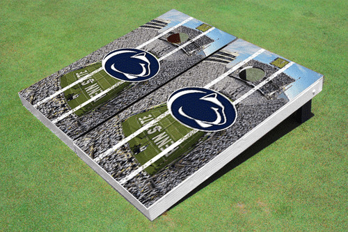 Penn State University Nittany Lions Stadium Long Stripe Themed Cornhole Boards