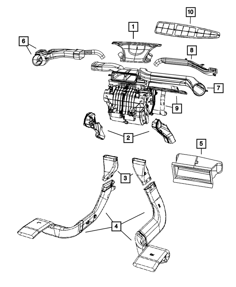Mopar Air Distribution Duct ST VIN G Part 05191353AB