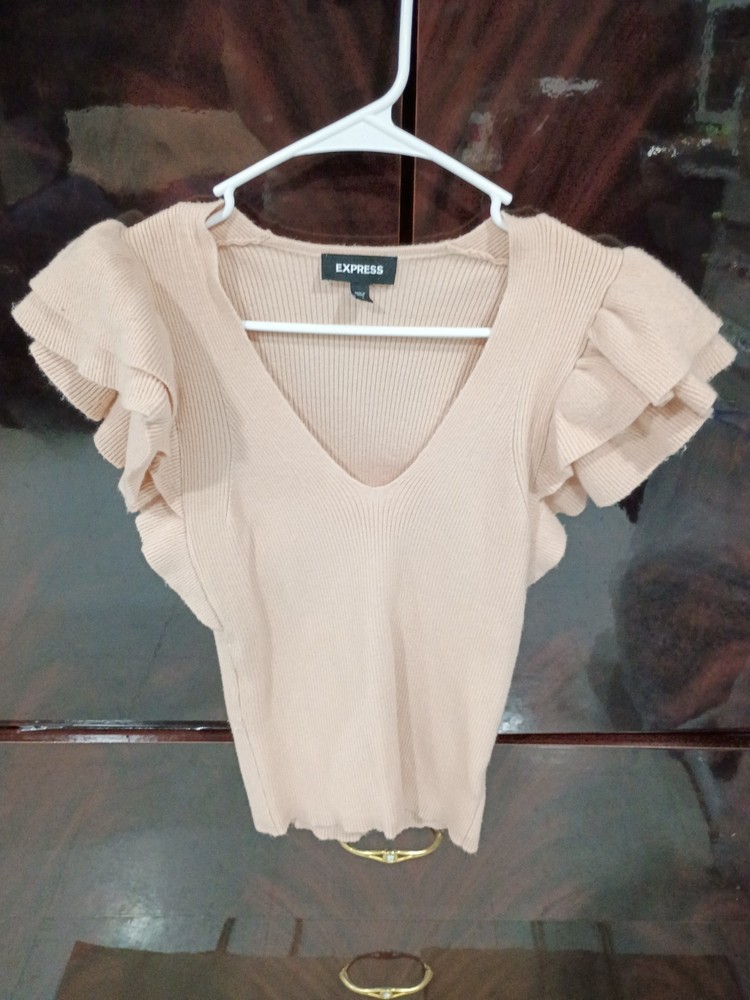 Express Light Pink Knit Top Size Women's Small
