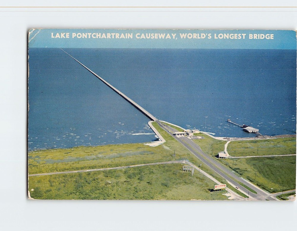 Postcard Lake Pontchartrain Causeway New Orleans Louisiana USA