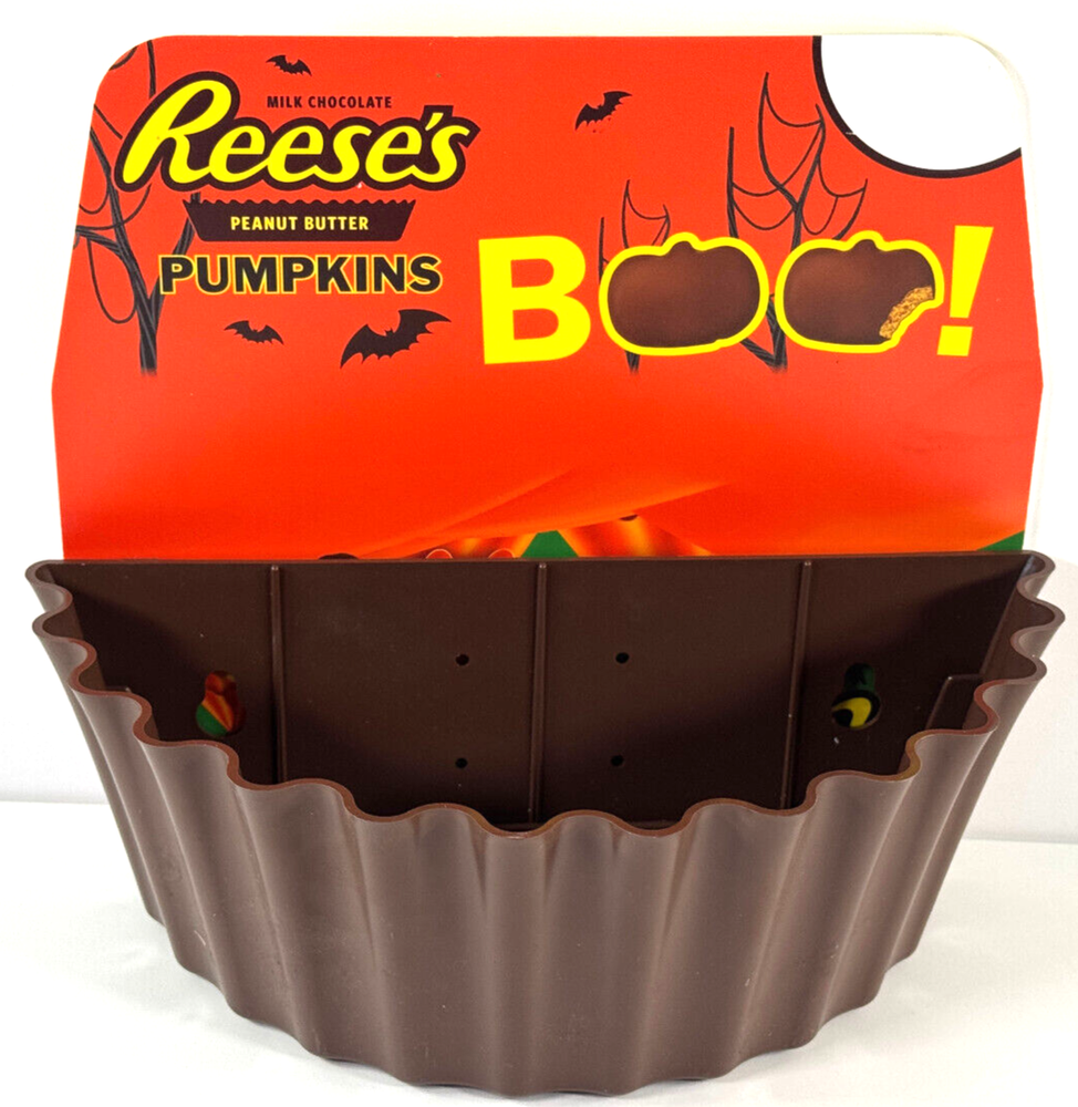 Reese's Peanut Butter Cups Advertising Store Display HALLOWEEN shelf bucket JOL