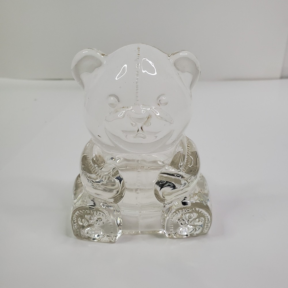 Partylite Teddy Bear Tealight candle holder Glass bear decoration 4