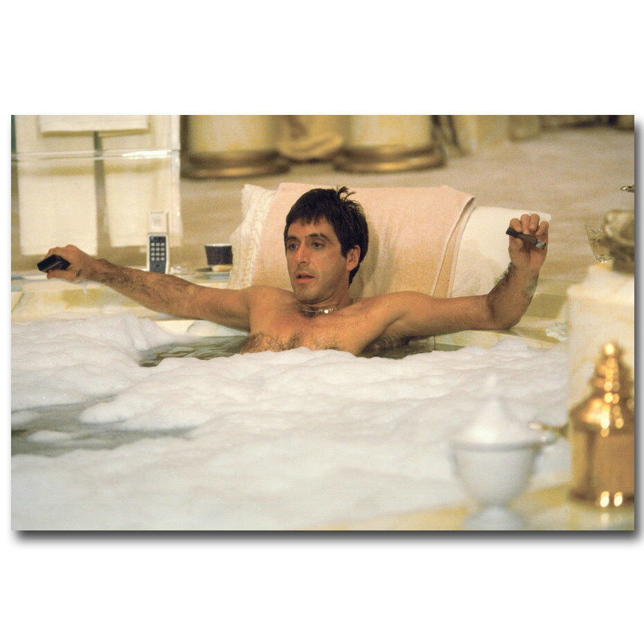 Scarface Al Pacino Classic Movie Art Print Bath Wall Poster US