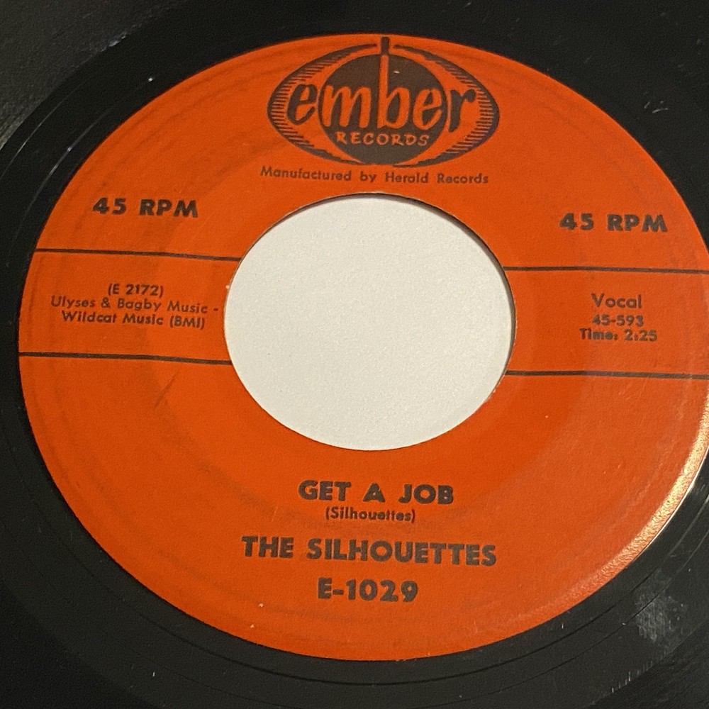 The Silhouettes: Get A Job / I Am Lonely 45 - Ember Records - Doo Wop