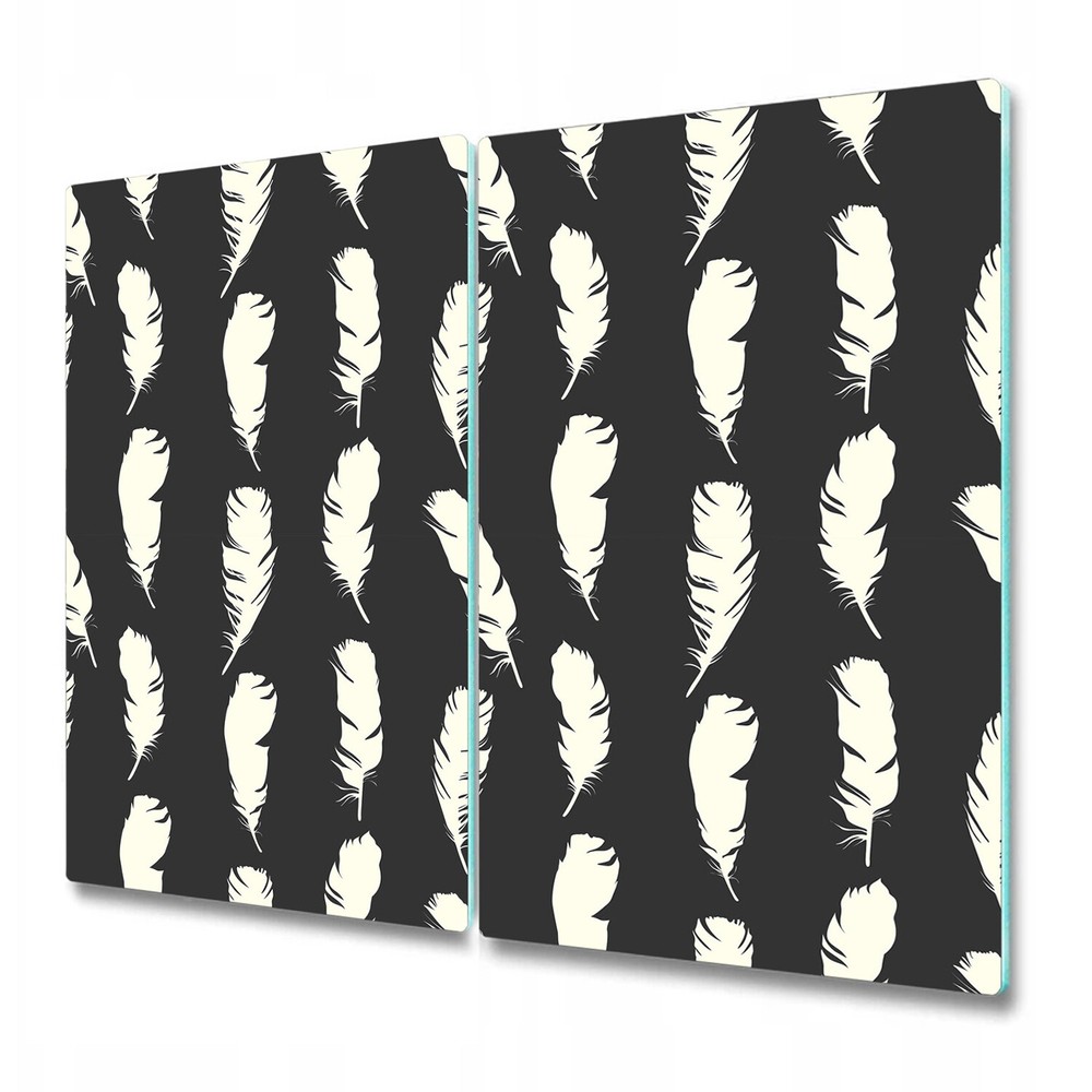 Glass Chopping Cutting Board Feathers White feathers Bird feathers 2x30x52