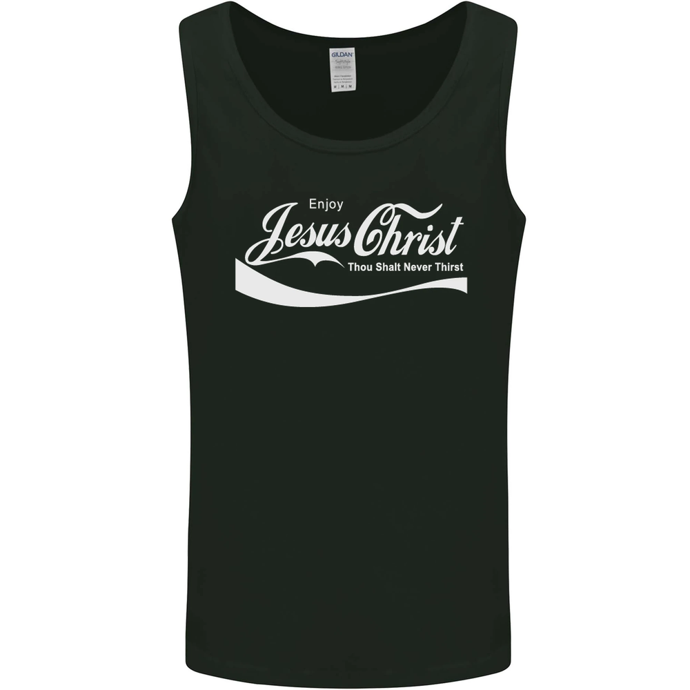 Funny Christian Mens Jesus Christ Vest Tank Top for Summer Comfort  
