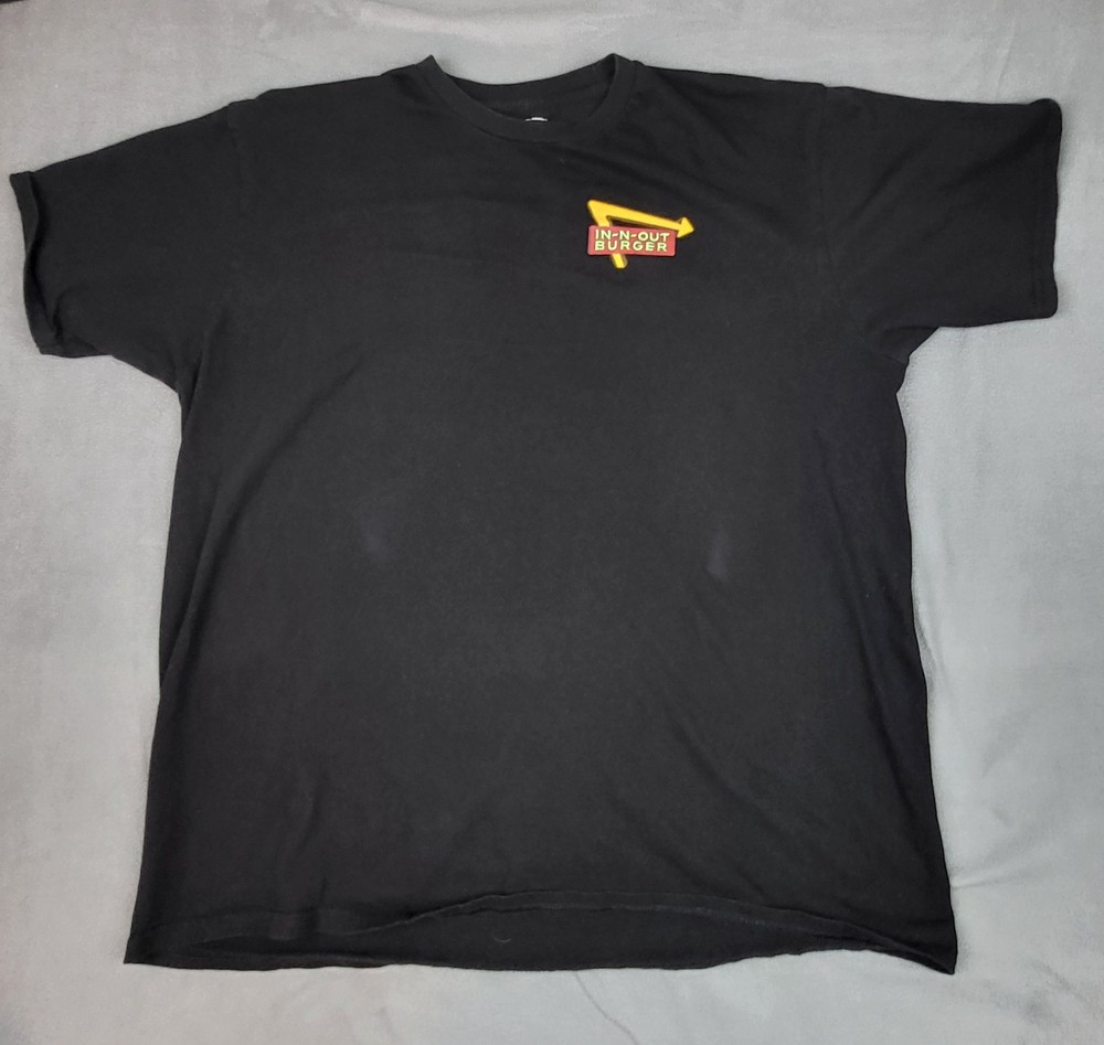 In-N-Out Burger 75th Anniversary Men's XL Black Graphic T-Shirt 100% Cotton