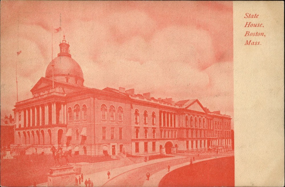 State House Boston Massachusetts ~ unused c1905 UDB pink vintage postcard