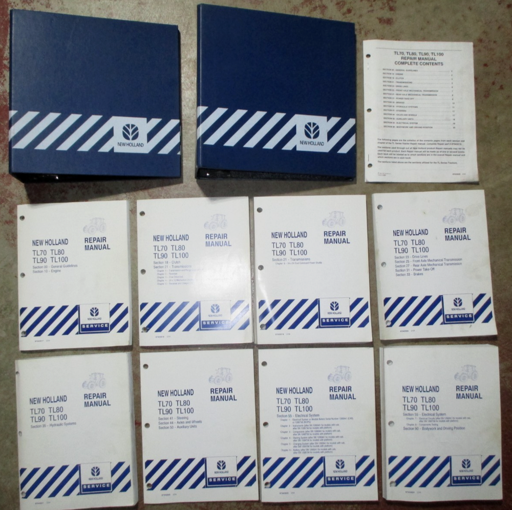 New Holland TL70 TL80 TL90 TL100 Tractor Service Shop Repair Manual ORIGINAL!