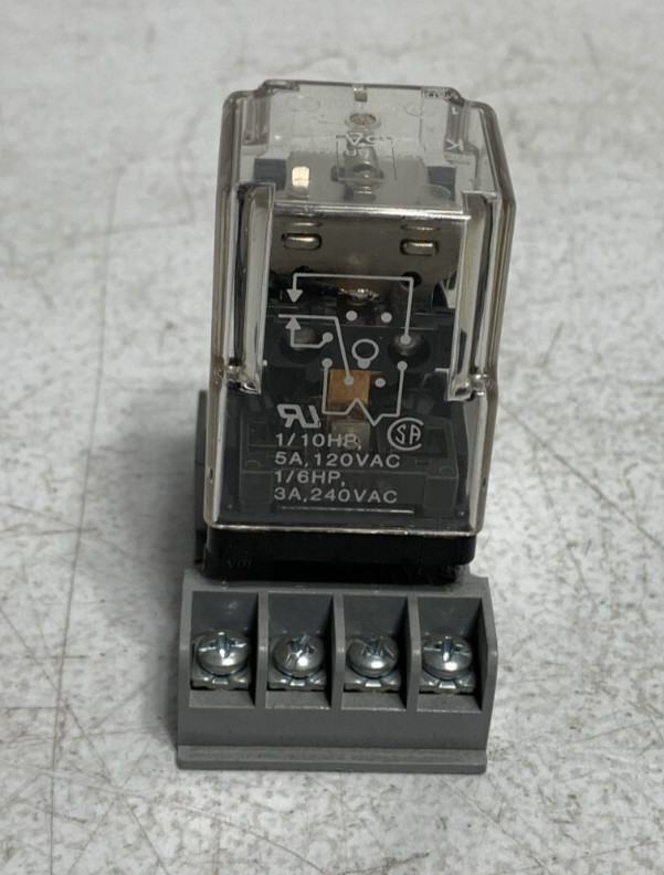 Potter & Brumfield KRPA-5AY-120 Time Delay Relay 50/60hz 1/10HP 120VAC 5A