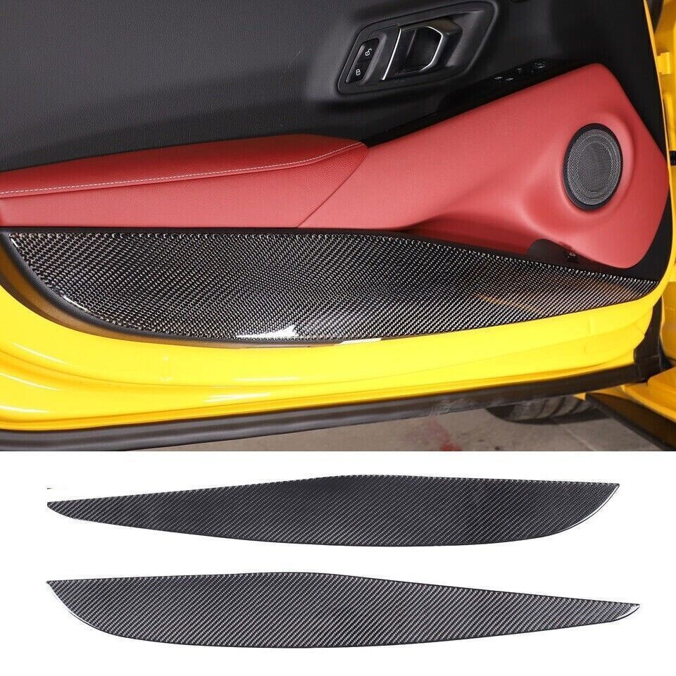 Carbon Fiber Car Interior Door Anti-Kick Panel Cover For GR Supra A90 2019-2023