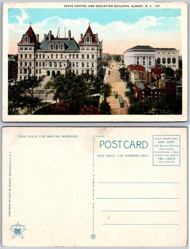 State Capitol Education Building Albany NY Postcard