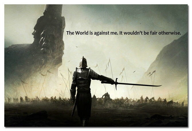 80330 The World is Against me Motivational Quotes Wall Print Poster US