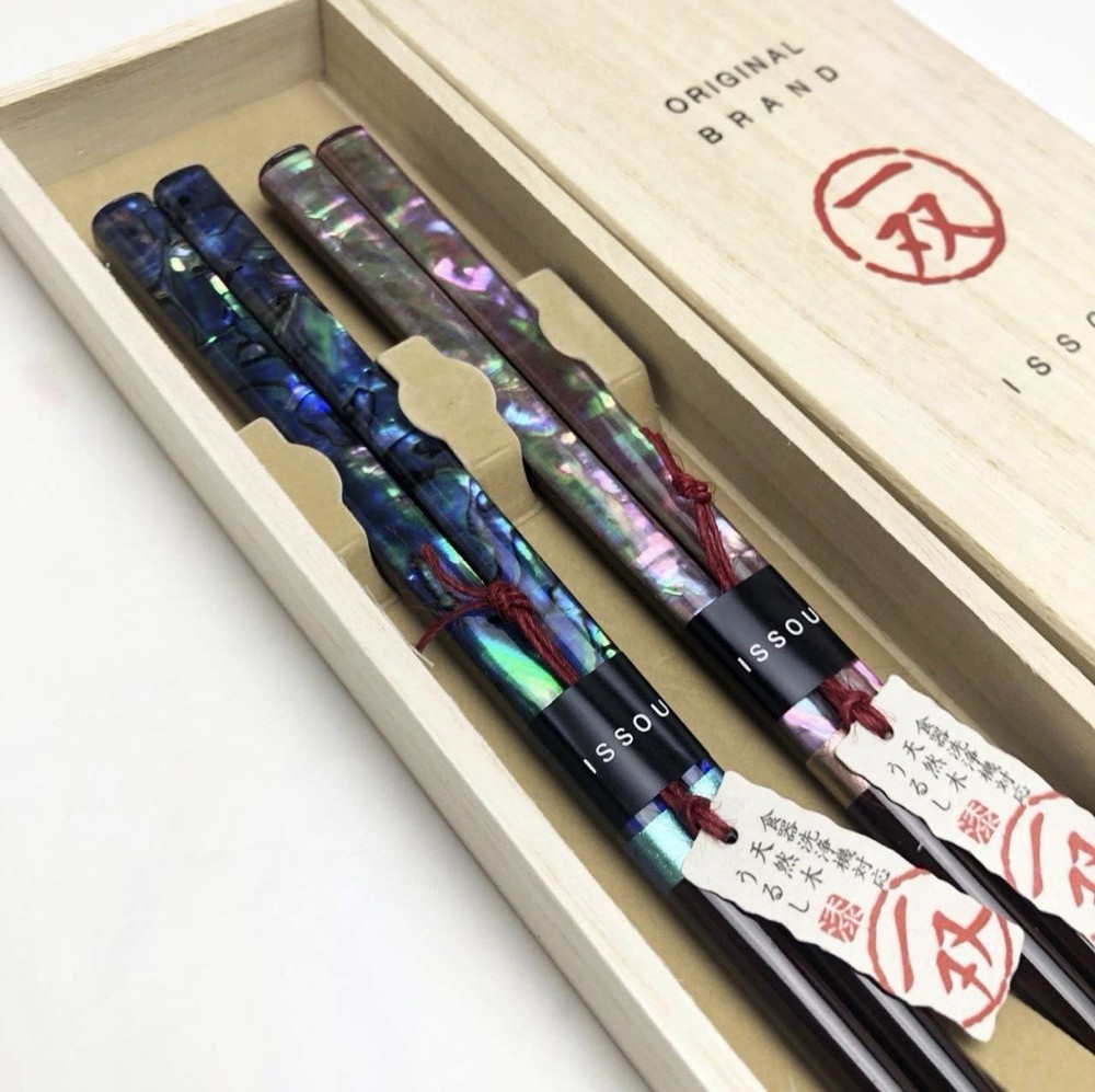 For present Japanese Chopsticks Pair Giftset Japan Traditional URUSHI