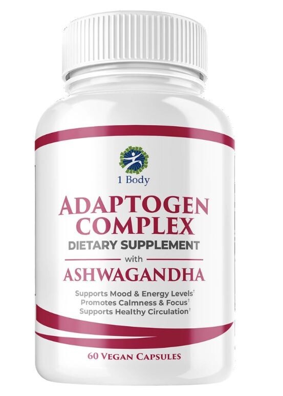 1 Body Adaptogen Complex Supplement Cortisol Manager Supplement- Rhodiola Rosea