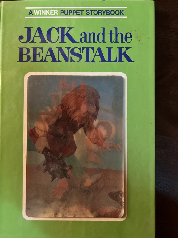 Vintage 1968 Jack And The Beanstalk Hardback Winker Puppet Storybook Hard Cover