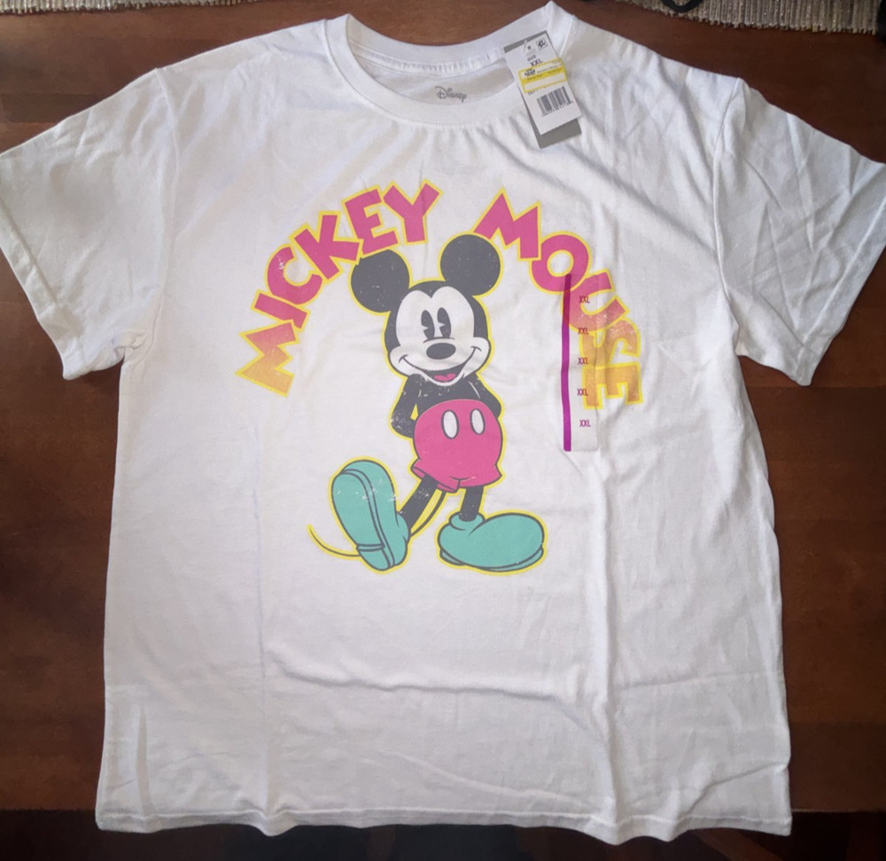 NWT: Women's Disney Mickey Mouse t-shirt / White, size XXL