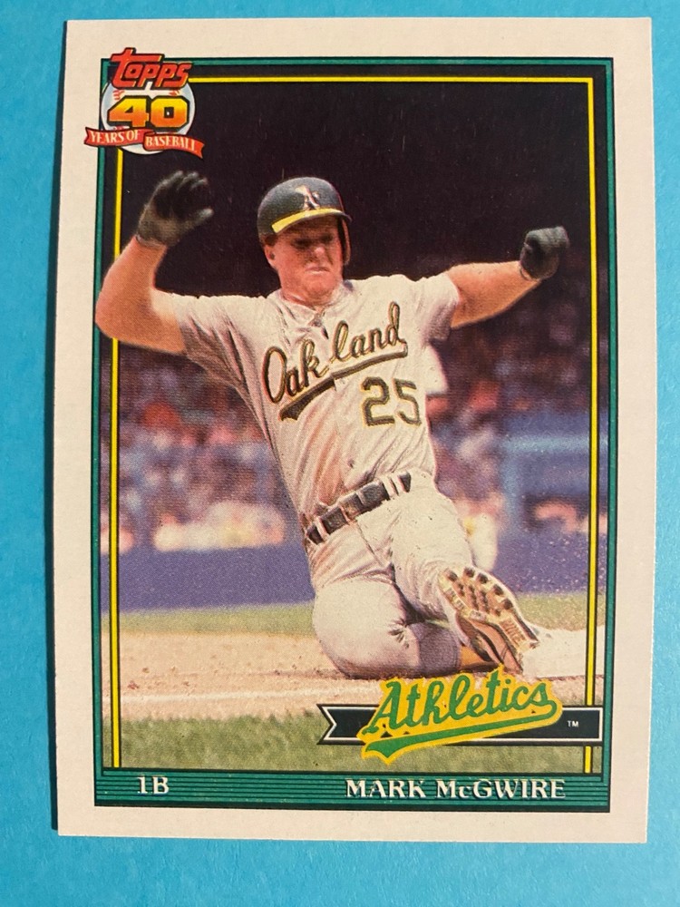 1991 Topps - #270 Mark McGwire, Oakland Athletics--NM++  FREE DELIVERY