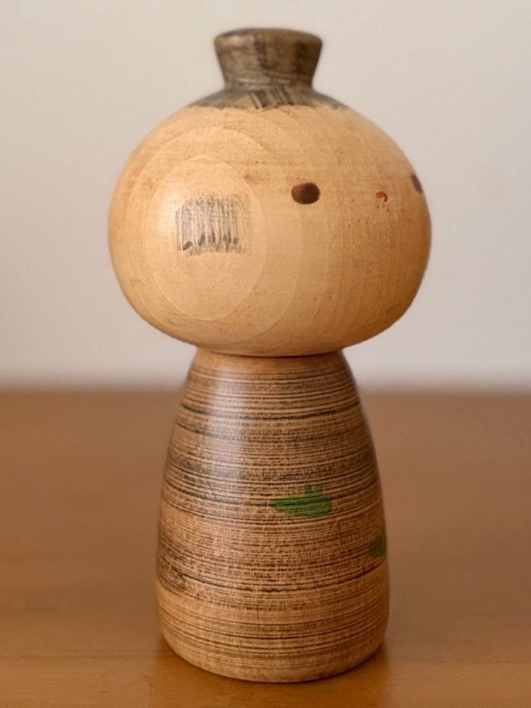 Yamanaka Sanpei Kokeshi Doll 14cm Traditional Wooden Art Unique Design