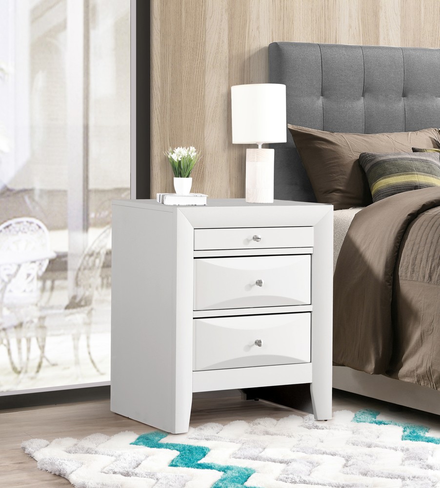 Modern Minimalist White Nightstand with Stylish Design