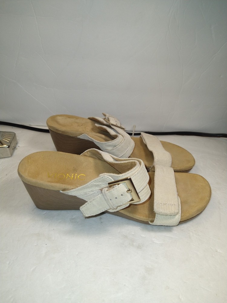 Vionic Natoma Orthaheel Comfort Wedge Sandals for Women Size 6