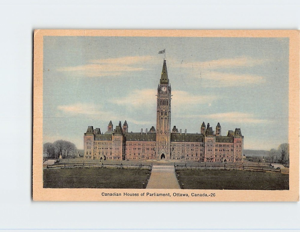 Postcard Canadian Houses of Parliament Ottawa Ontario Canada