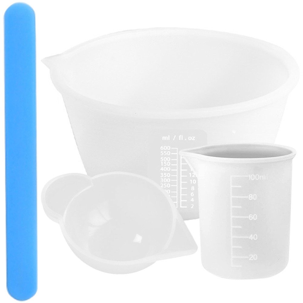 Silicone Measuring Cup Set for Resin Epoxy Mixing and Craft Making
