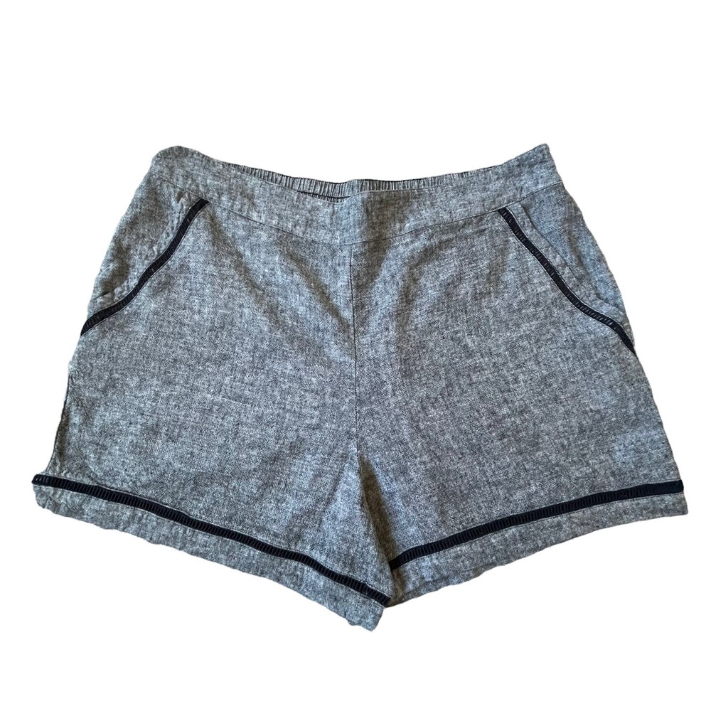 APT. 9 Chino Shorts Women Size 16 Linen-Cotton Blend Inseam 4