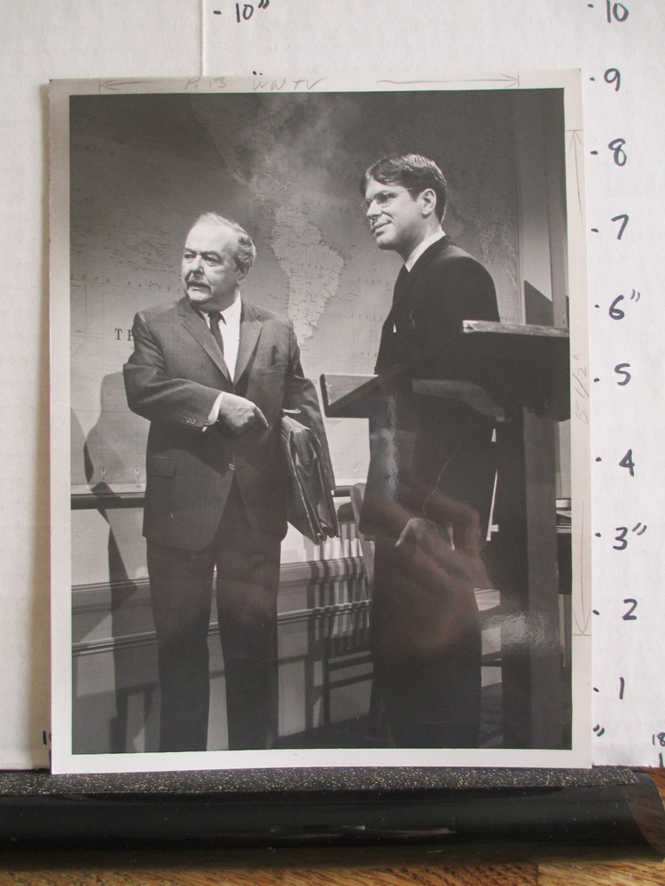 1965 NBC TV show still with Hank Dick Kallman Lloyd Corrigan in classroom by world map