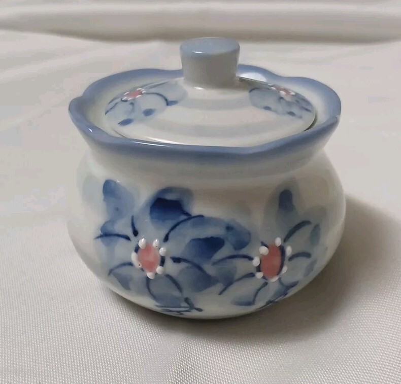 Ben Rickert Ceramic Trinket Dish Hand Painted Moriage Floral Ginger Bowl