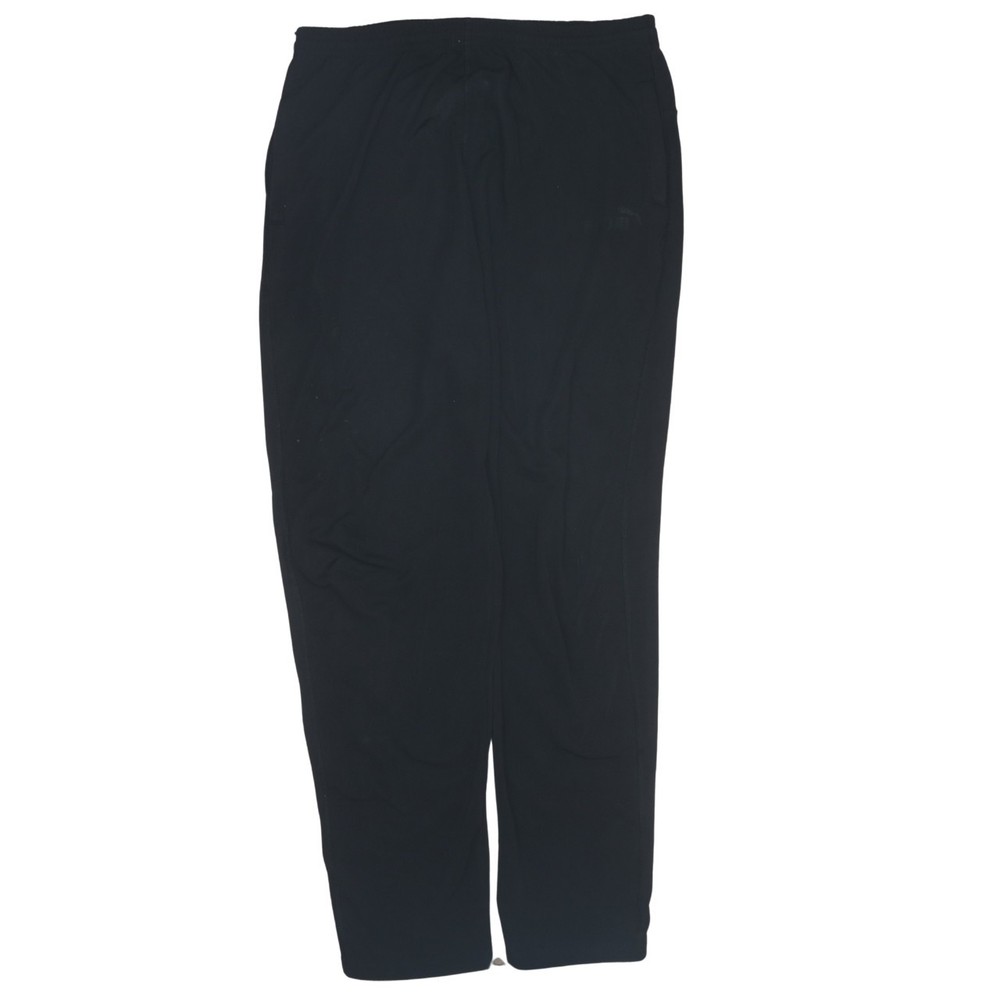 Puma Mens Track Pants Black Nylon Lightweight Elastic Waist Straight Leg XL