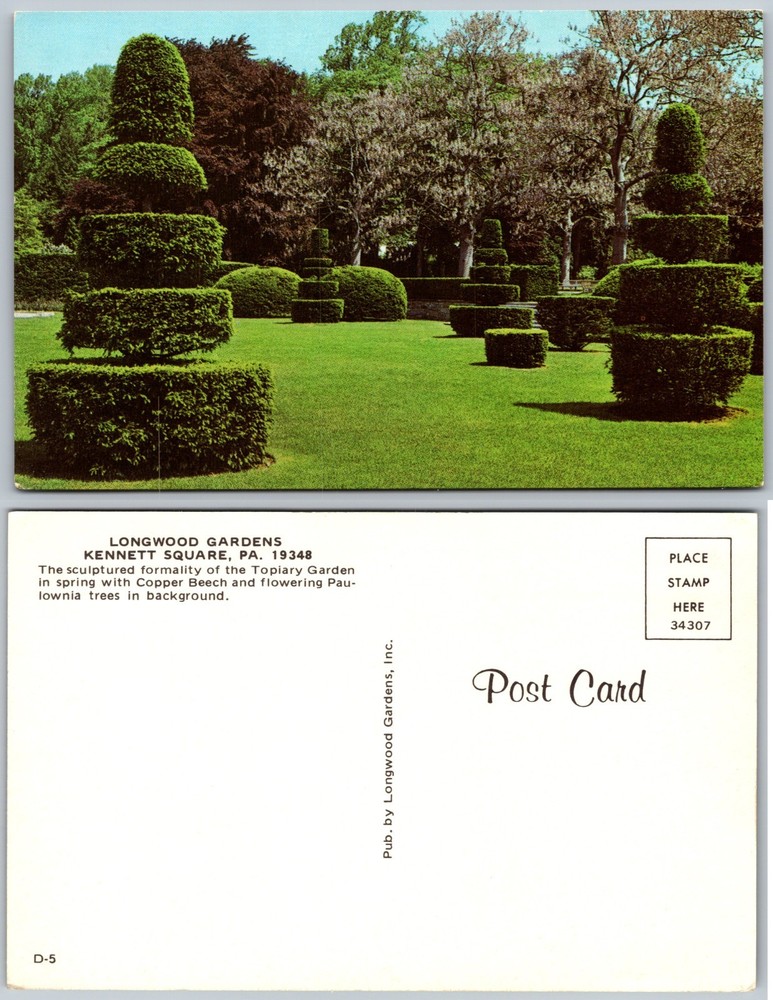 Longwood Gardens Topiary Kennett Square PA Postcard