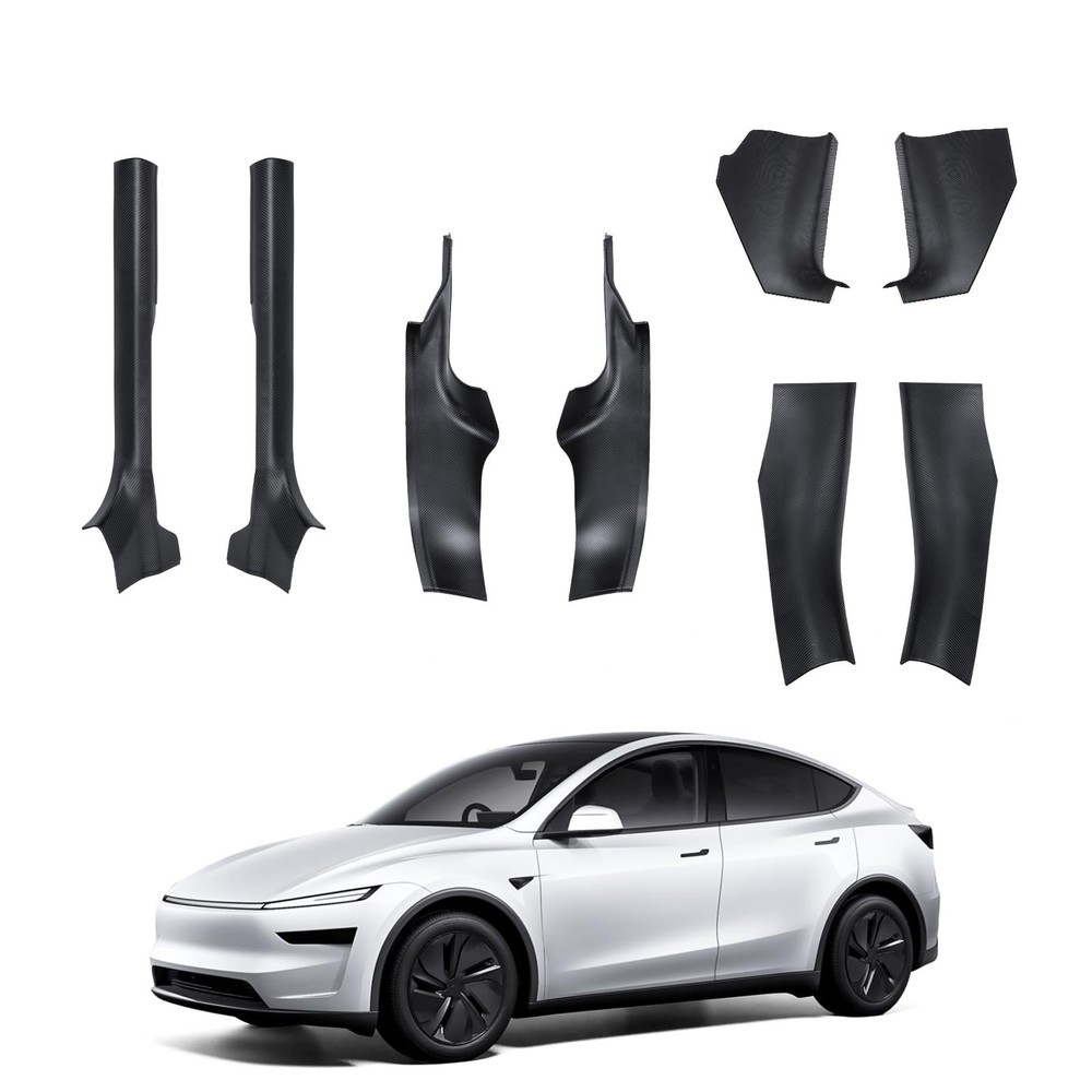 Door Sill Protector for Tesla Model Y Juniper 2025 2026, 8 Pieces, Front and ...