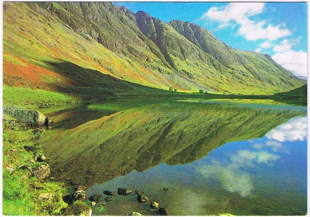 United Kingdom UK Postcard Loch Achtriochtan Glen Coe